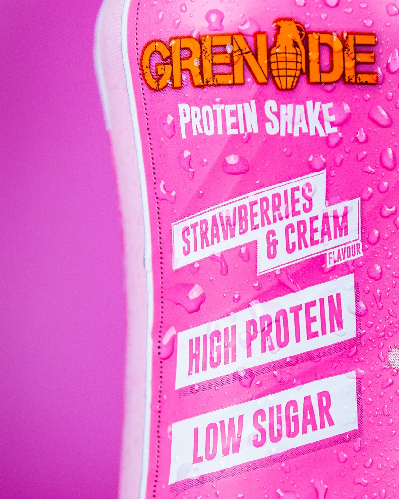 Grenade Strawberries & Cream High Protein Shake 330ml - Case of 8