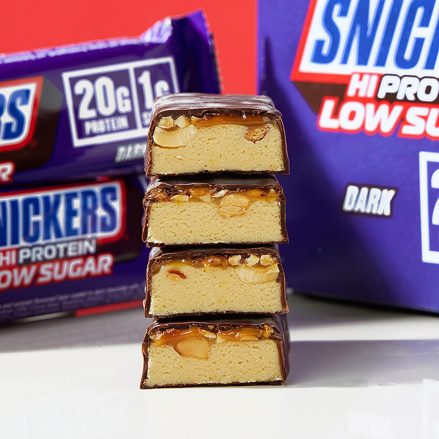 Snickers Dark Chocolate Hi-Protein Low Sugar Bar 57g - Box of 12