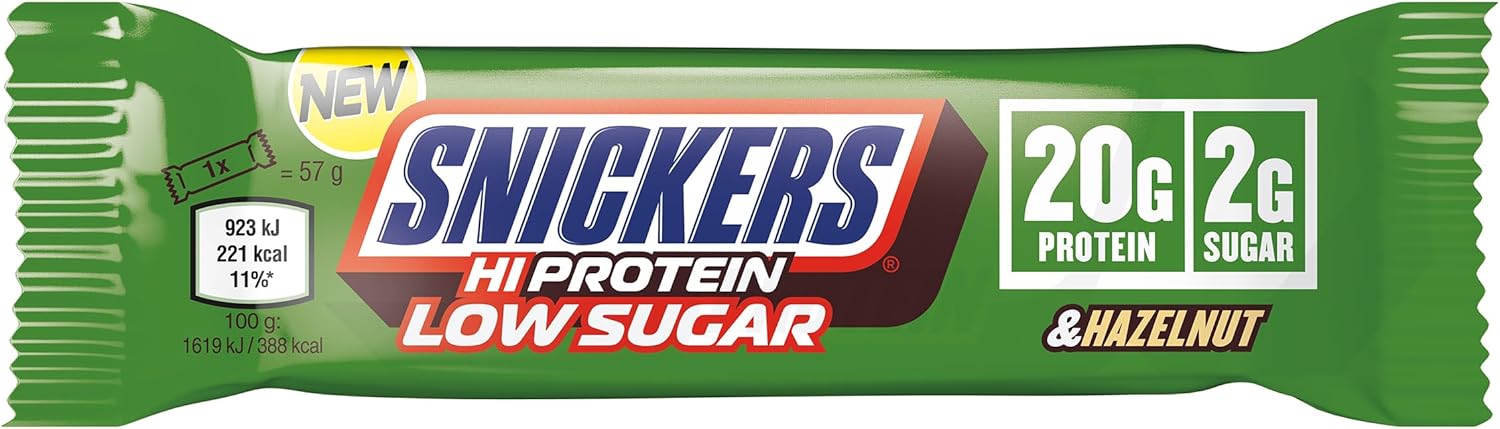 Snickers Hazelnut Hi-Protein Low Sugar Bar 57g - Box of 12