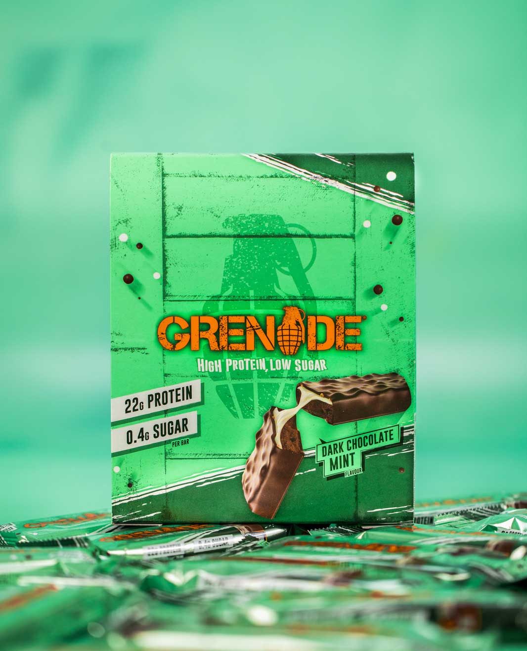 Grenade Dark Chocolate Mint Protein Bar 60g - Case of 12