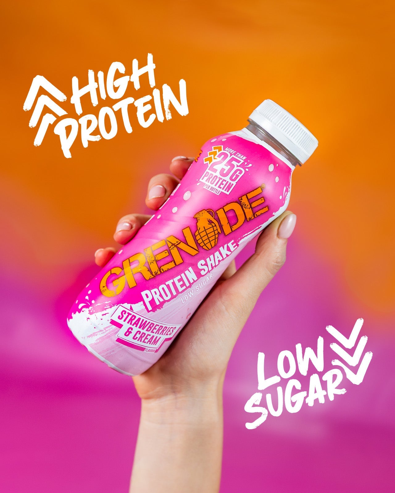 Grenade Strawberries & Cream High Protein Shake 330ml - Case of 8