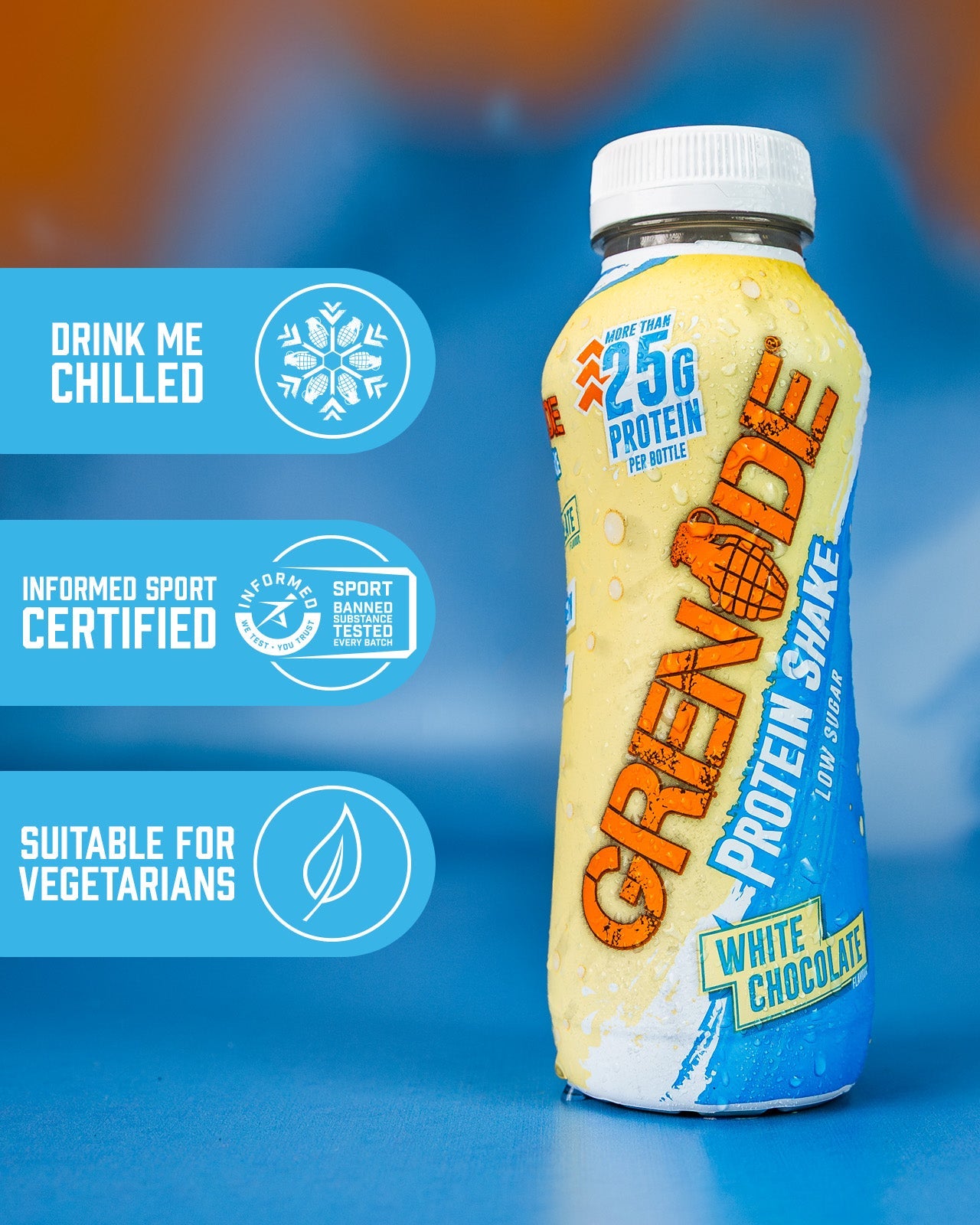 Grenade White Chocolate High Protein Shake 330ml - Case of 8